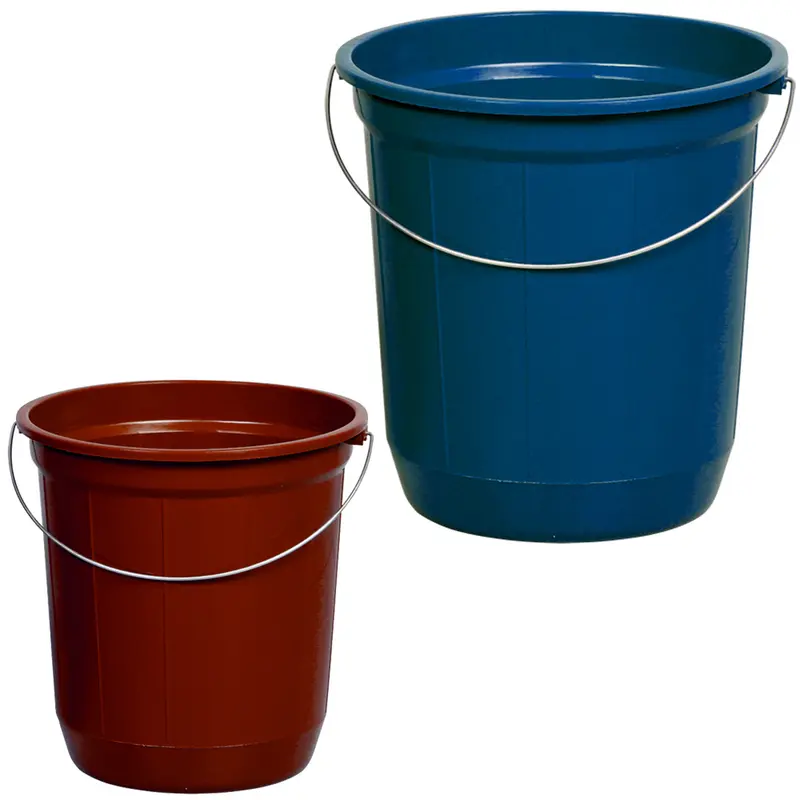BALDE DE PLASTICO REDONDO COLORS COM ALCA DE METAL 13,6L 30X29CM DE Ø