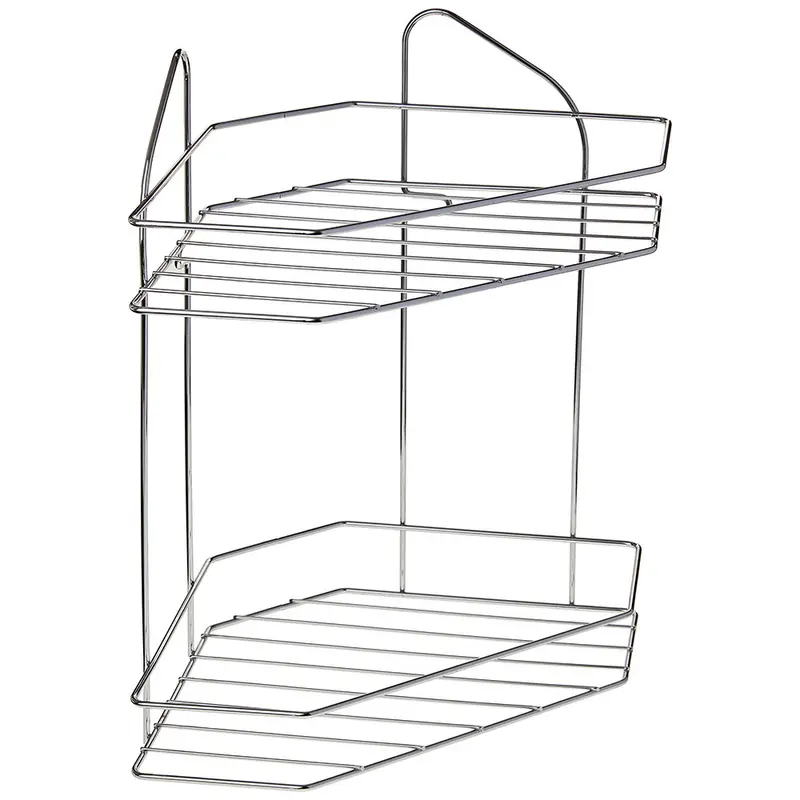 CANTONEIRA ARAMADO COM 2 DIVISORIAS CROMO 33X27X20CM