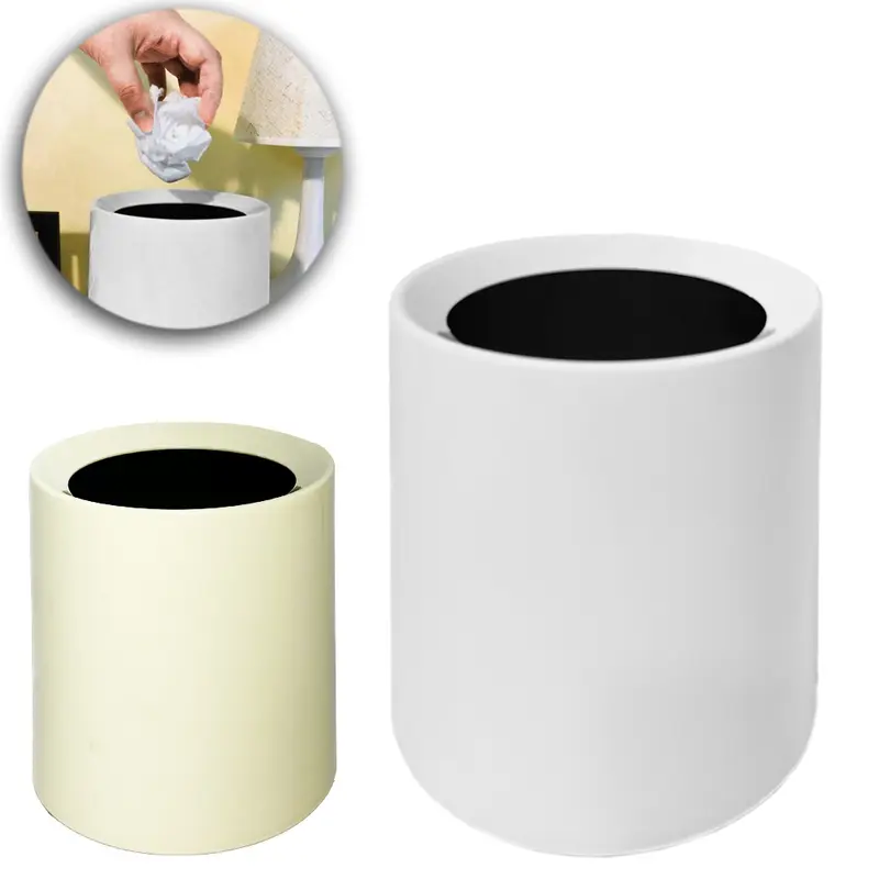 LIXEIRA DE MESA DE PLASTICO REDONDA 16X15CM DE Ø
