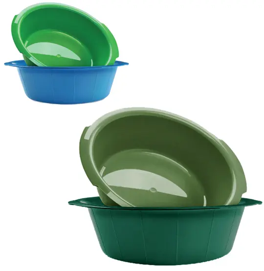 BACIA DE PLASTICO REDONDA CANELADA COLORS 25L 16X47CM DE Ø