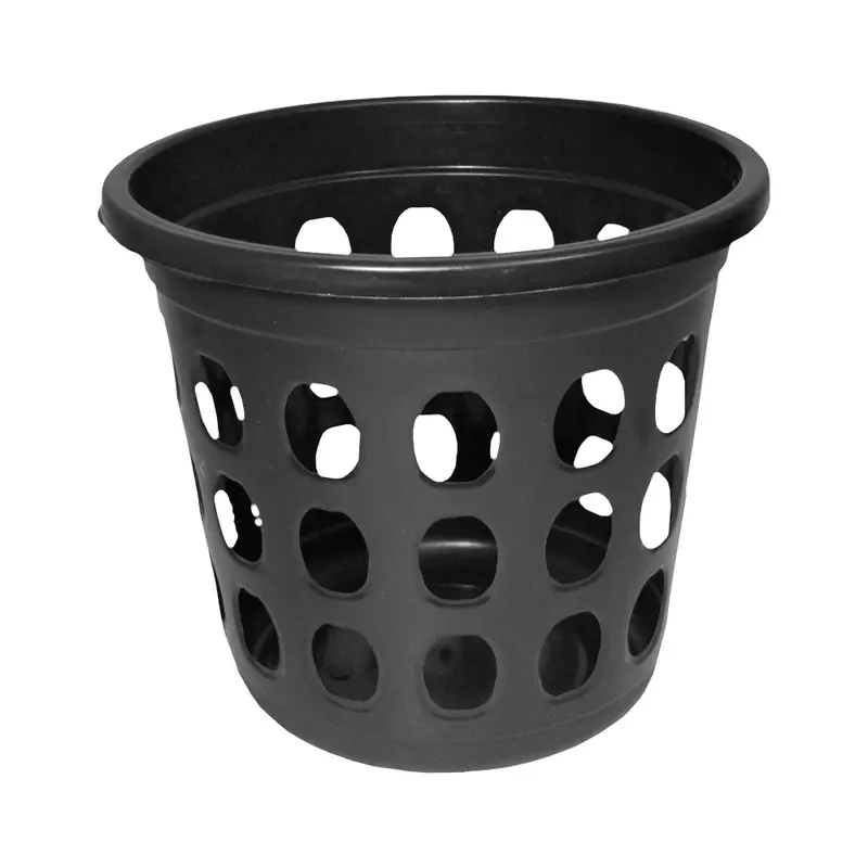 LIXEIRA CESTO DE PLASTICO REDONDO TELADO PRETO 5L 19X22CM DE Ø