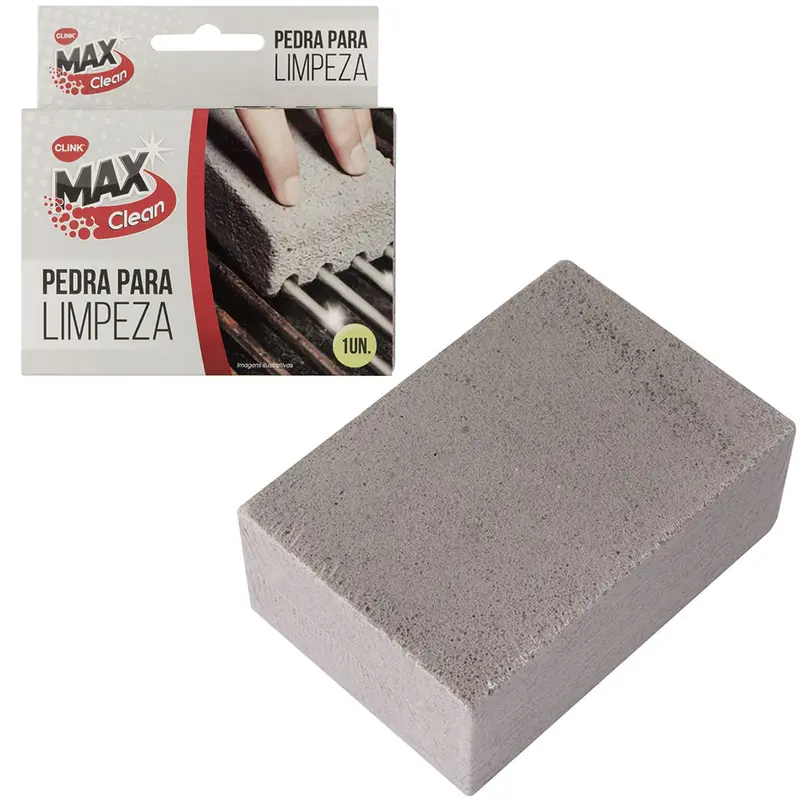 PEDRA RETANGULAR PARA LIMPEZA DE GRELHA MAX CLEAN 10X7X4CM
