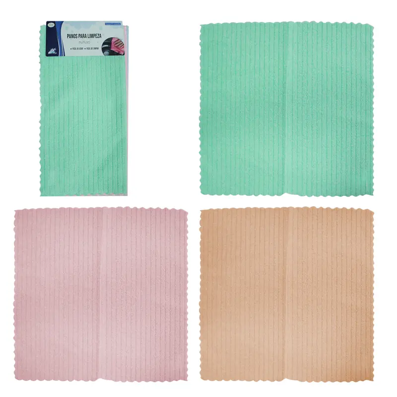 PANO DE LIMPEZA DE MICROFIBRA MULTIUSO 3 PECAS 30X30CM
