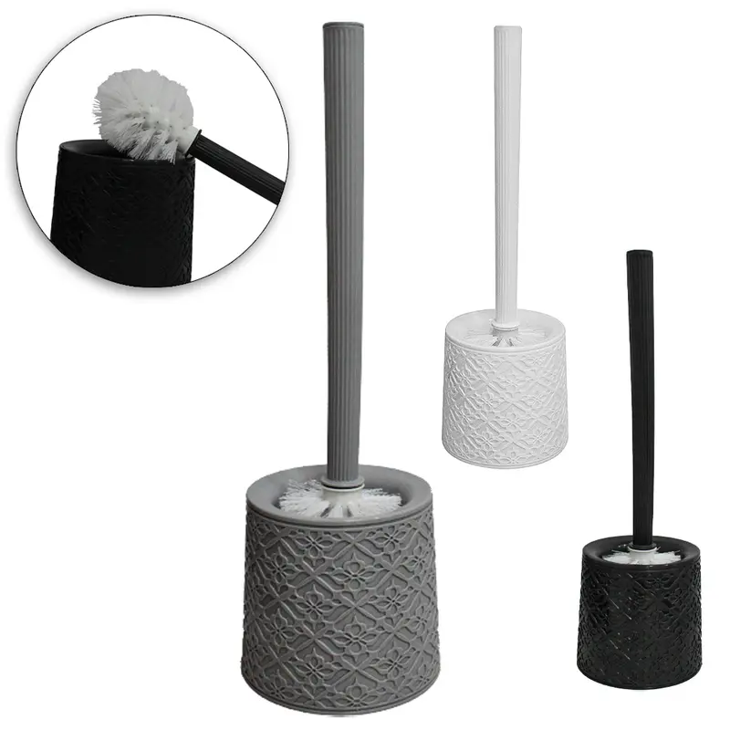 ESCOVA SANITARIA COM SUPORTE DE PLASTICO REDONDO CABO PLASTICO COLORS 41X12X12,5CM