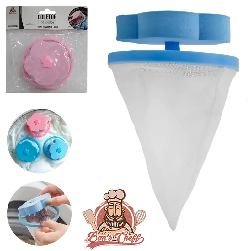 COLETOR DE CABELOS / PELOS DE PLASTICO BOIA DE EVA FLOR PARA MAQUINA DE LAVAR COLORS