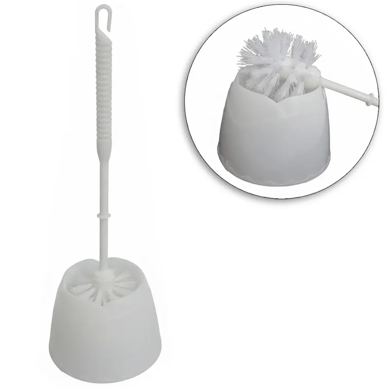 ESCOVA SANITARIA COM SUPORTE DE PLASTICO REDONDO 35X12CM DE Ø