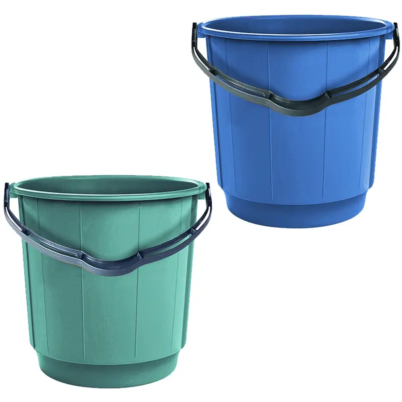 BALDE DE PLASTICO REDONDO COLORS COM ALCA 15L 28X30CM DE Ø