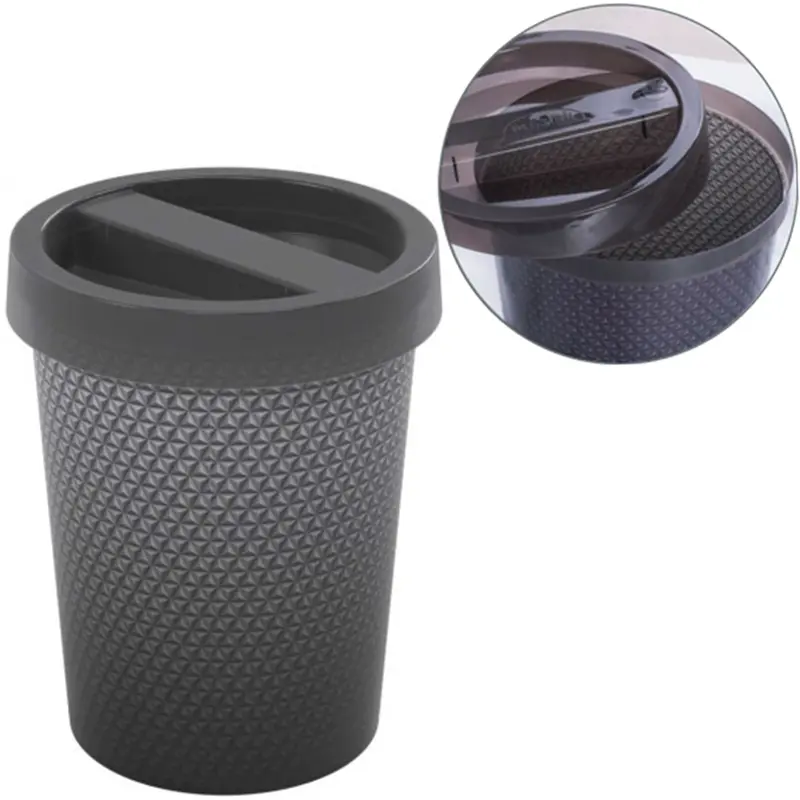 LIXEIRA DE PIA DE PLASTICO REDONDA COM TAMPA 5,3L
