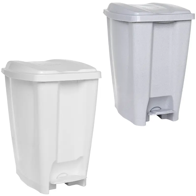 LIXEIRA COM PEDAL DE PLASTICO RETANGULAR COLORS 20L