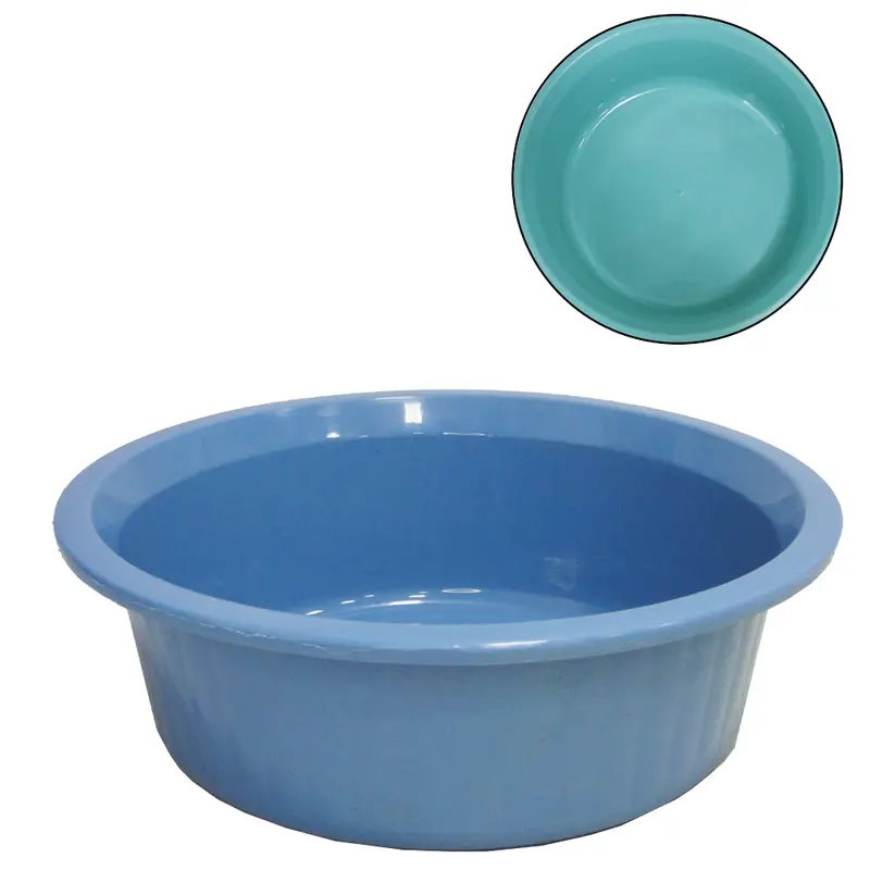 BACIA DE PLASTICO REDONDA CANELADA GRANDE COLORS 5L 10X31CM DE Ø