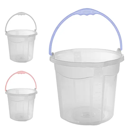 BALDE DE MEDIDA / DOSADOR GRADUADO DE PLASTICO REDONDO COM ALCA COLORS 8L 27X25CM DE Ø
