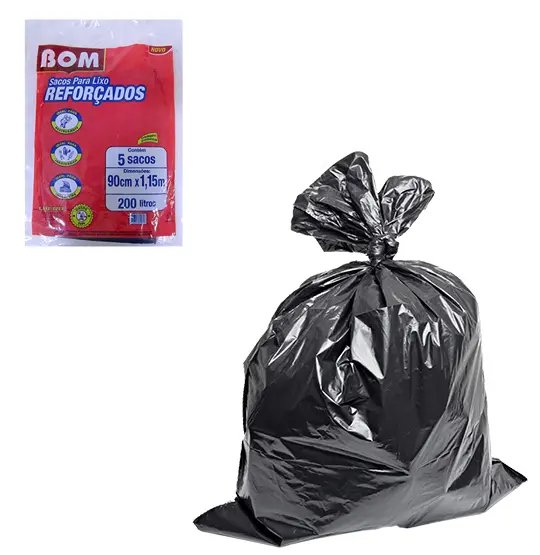 SACOS PARA LIXO REFORCADO 200L COM 5 SACOS 90CMX1,15M