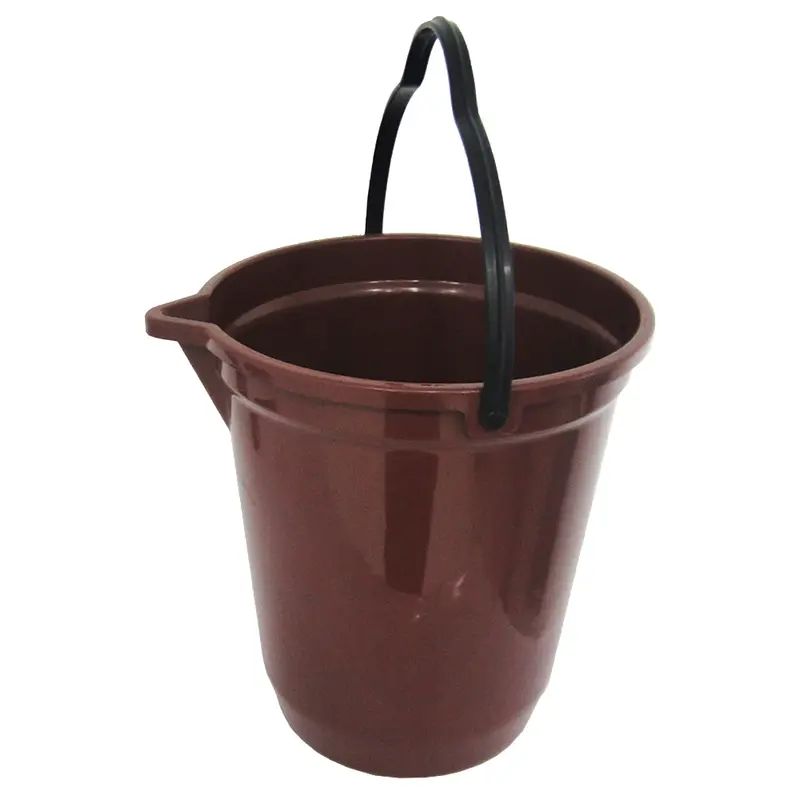 BALDE DE PLASTICO REDONDO COLORS COM APOIO + BICO E ALCA 12L 30X27,5CM DE Ø