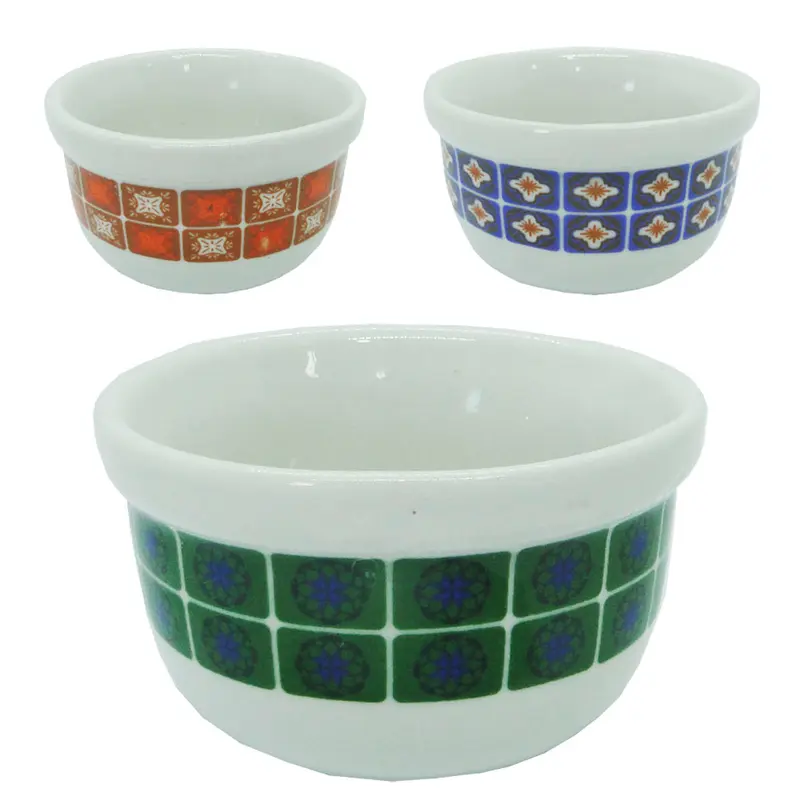 TIGELA CUMBUCA DE PORCELANA ESTAMPAS SORTIDAS 190ML