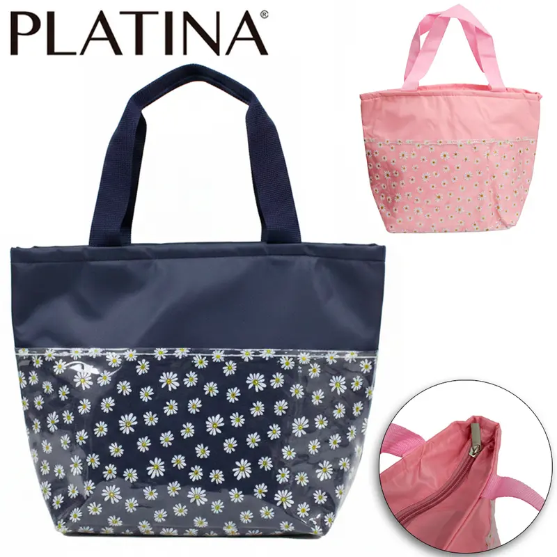 BOLSA TERMICA RETANGULAR COM BOLSO PLATINA 4,5L 30X22X13CM