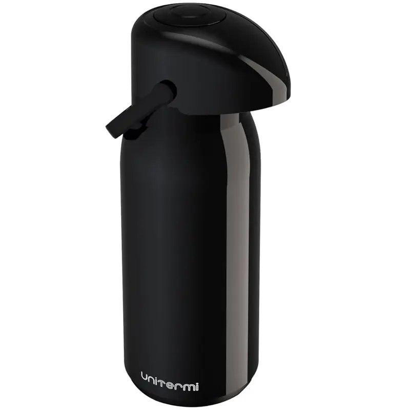 GARRAFA TERMICA COM AMPOLA DE VIDRO VERONA PRETA 1,8L