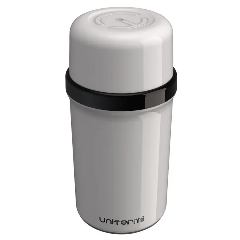 GARRAFA TERMICA COM AMPOLA DE VIDRO FANO BRANCA 250ML