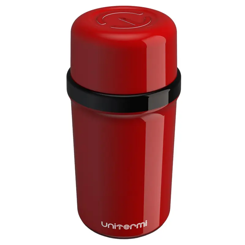 GARRAFA TERMICA COM AMPOLA DE VIDRO FANO VERMELHA 250ML