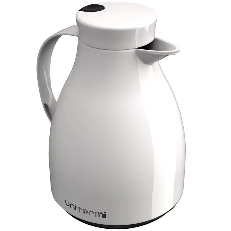 GARRAFA TERMICA COM AMPOLA DE VIDRO + GATILHO PARIS BRANCA 1L