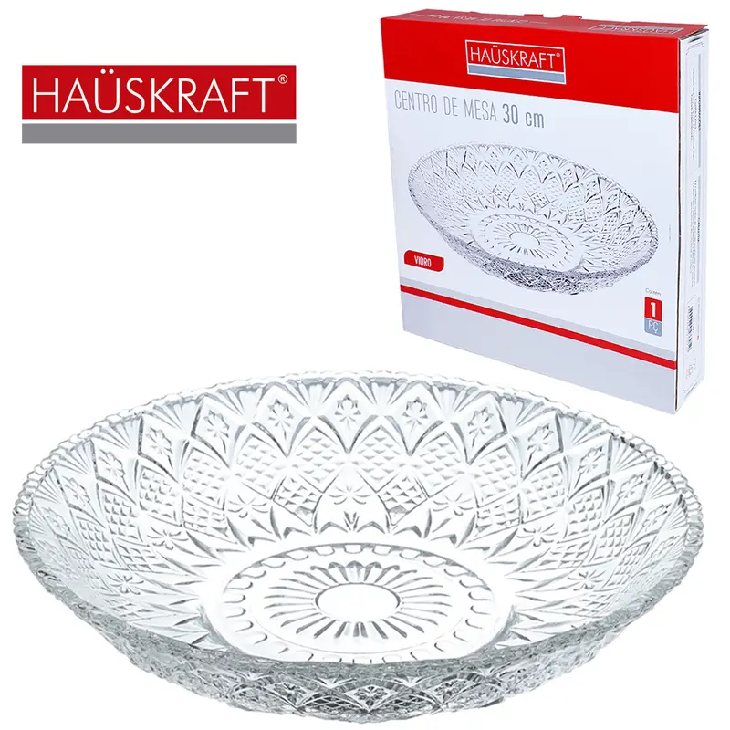 PRATO DE VIDRO PARA BOLO / DOCES HAUSKRAFT 30CM DE Ø