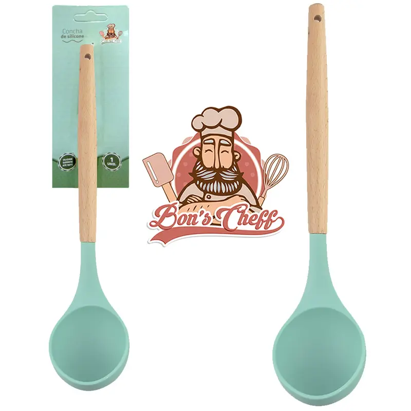 CONCHA DE SILICONE VERDE CABO MADEIRA BONS CHEFF 31X7,5CM NA CARTELA