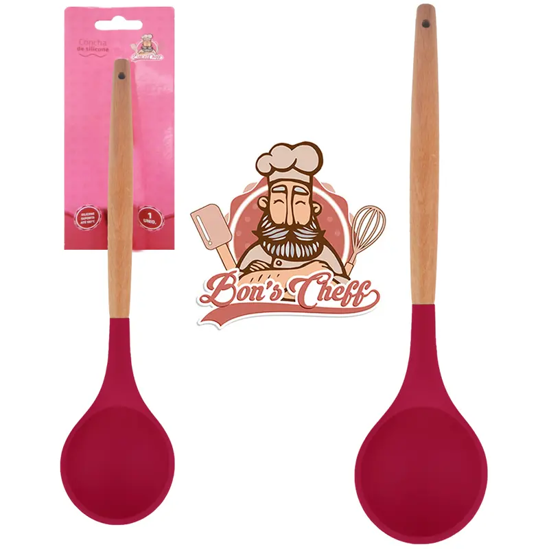 CONCHA DE SILICONE VINHO CABO MADEIRA BONS CHEFF 31X7,5CM NA CARTELA