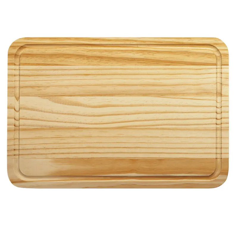 PRANCHA / TABUA DE CORTE DE MADEIRA PARA CHURRASCO / CARNE 44X30CM