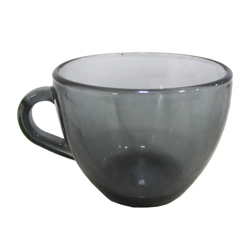 CANECA XICARA DE VIDRO PARA CHA FUME 230ML