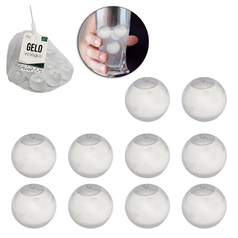 CUBO DE GELO ECOLOGICO BOLINHA COM 10 PECAS 2,5CM NA REDE