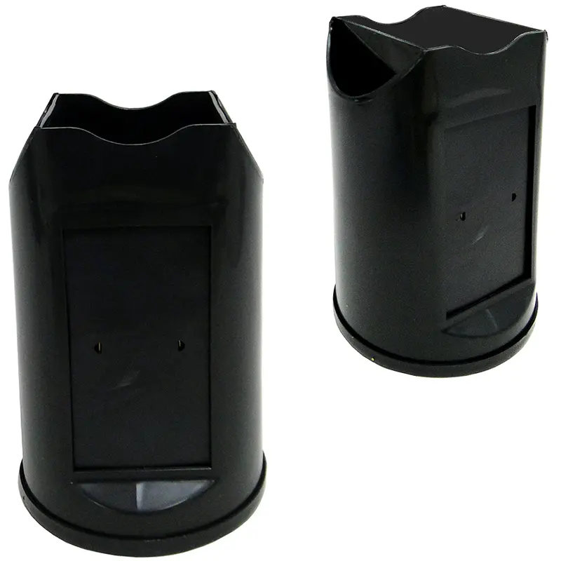 PORTA GUARDANAPO / CANUDO / SACHE DE PLASTICO PRETO 22X14,5CM DE Ø