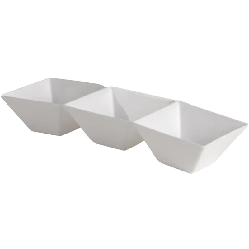 PETISQUEIRA DE PLASTICO RETANGULAR TRIPLA LE CHEF BRANCO 1180ML 35X11,5X6CM