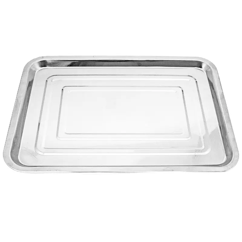 BANDEJA DE INOX RETANGULAR 45X35X2CM