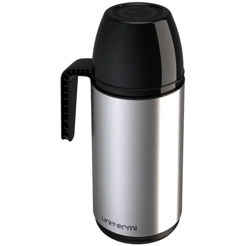 GARRAFA TERMICA DE INOX COM AMPOLA DE VIDRO ROMA 1L