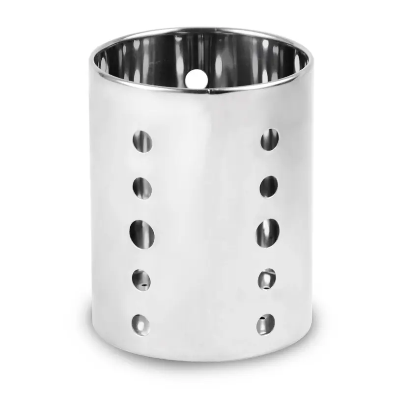 PORTA TALHER / ESCORREDOR DE TALHER DE INOX REDONDO VAZADO PREMIUM 15X12CM DE Ø