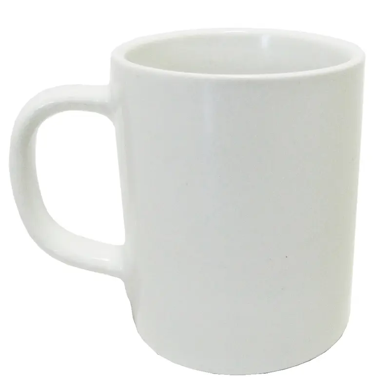 CANECA DE PORCELANA RETA BRANCA 100ML