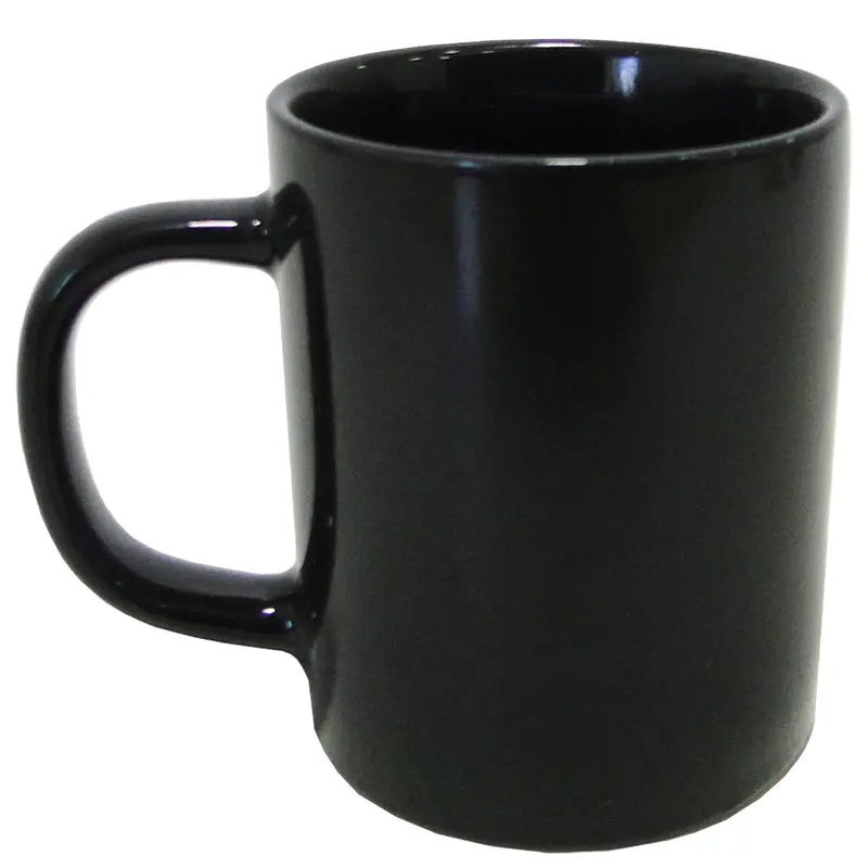 CANECA DE PORCELANA RETA PRETA 100ML