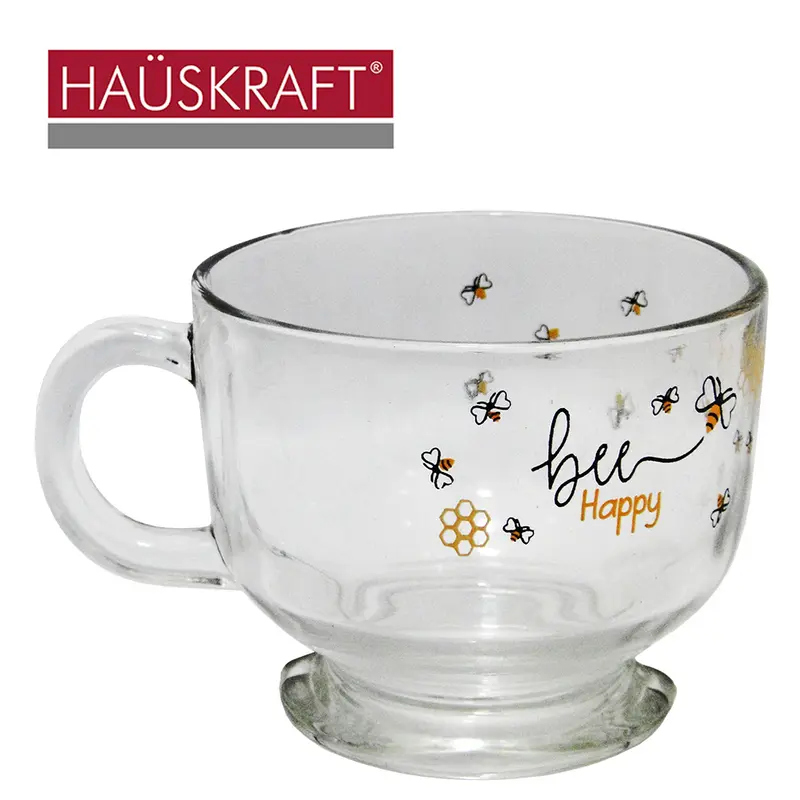CANECA DE VIDRO JUMBO HONEY HAUSKRAFT 500ML
