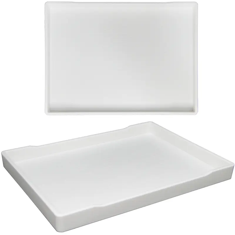 BANDEJA DE PLASTICO RETANGULAR BRANCA 21X15,5CM