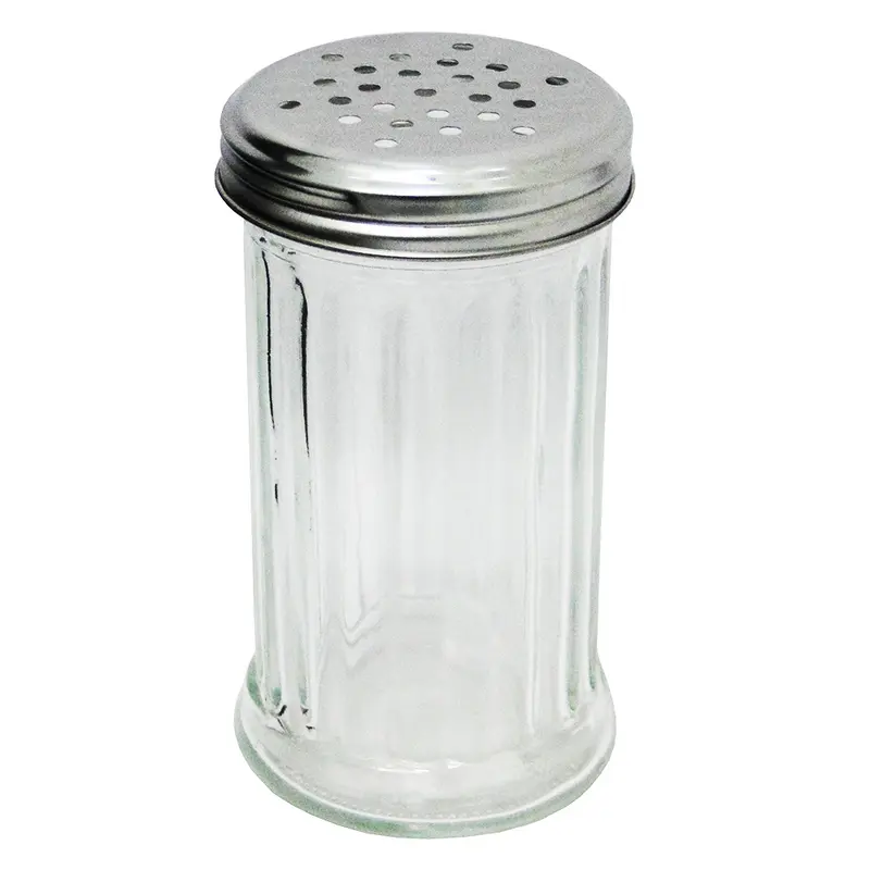 PORTA CONDIMENTO / QUEIJEIRA DE VIDRO COM TAMPA INOX 280ML