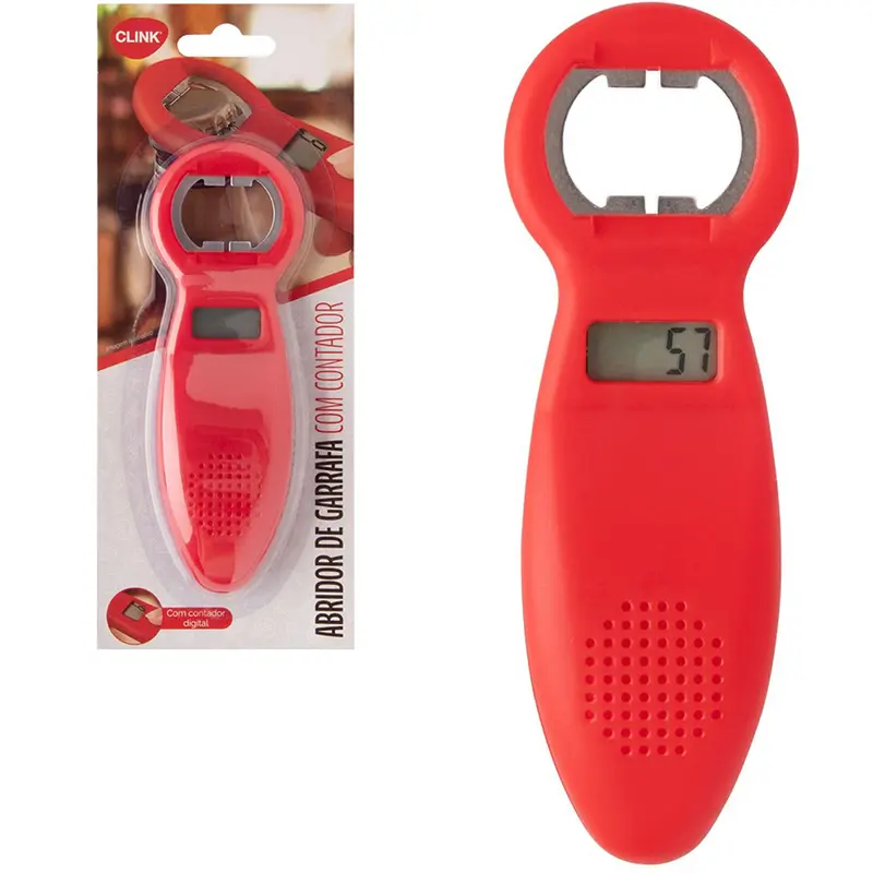 ABRIDOR DE GARRAFA DE PLASTICO COM CONTADOR DIGITAL A BATERIA 14CM