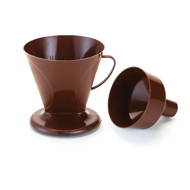 PORTA FILTRO / COADOR DE CAFE 103 COM ADAPTADOR DE PLASTICO MARROM