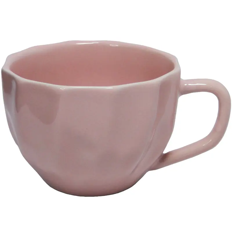 XICARA DE PORCELANA PRISMA PARA CHA ROSA 200ML