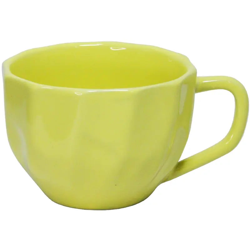 XICARA DE PORCELANA PRISMA PARA CHA AMARELA 200ML