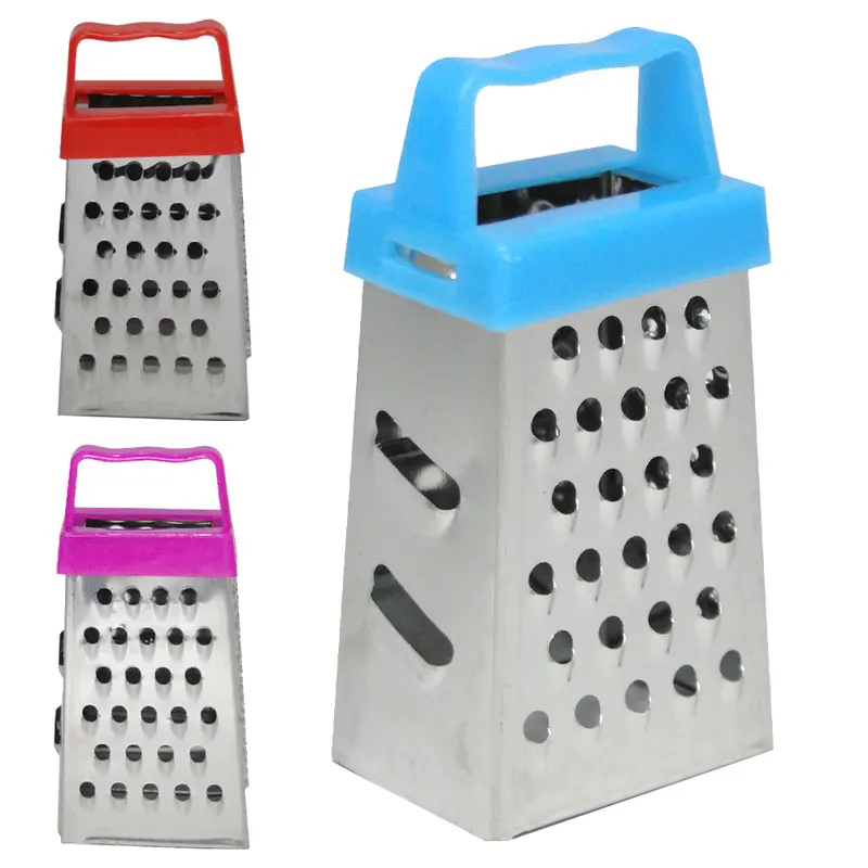 MINI RALADOR DE INOX 3 FACES MAGNETICO COM ALCA DE PLASTICO 3'' 7,5CM
