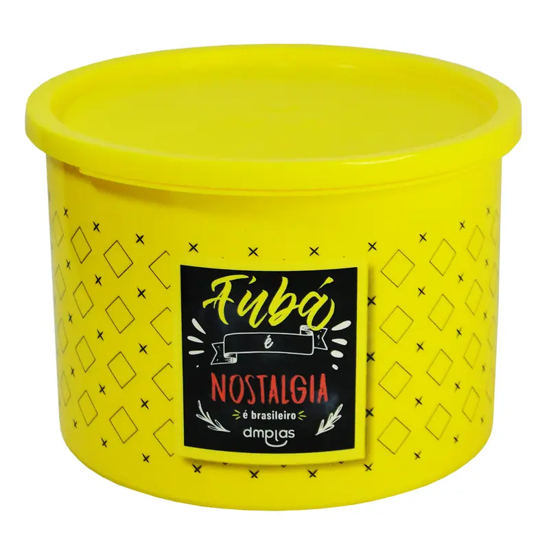 ORGANIZADOR DE PLASTICO REDONDO FUBA COM TAMPA 1,8L