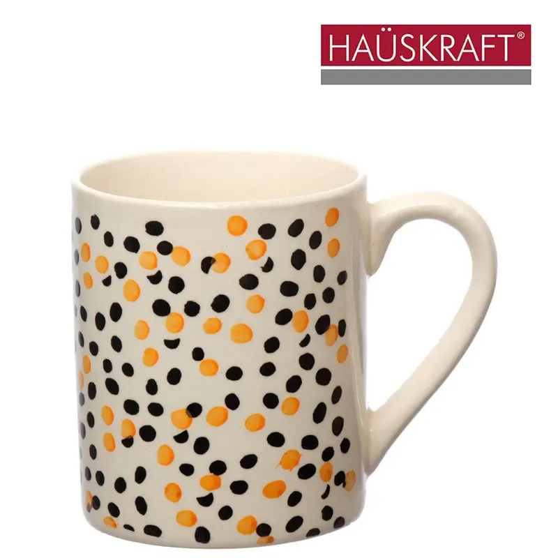 CANECA DE PORCELANA DOTS HAUSKRAFT 330ML