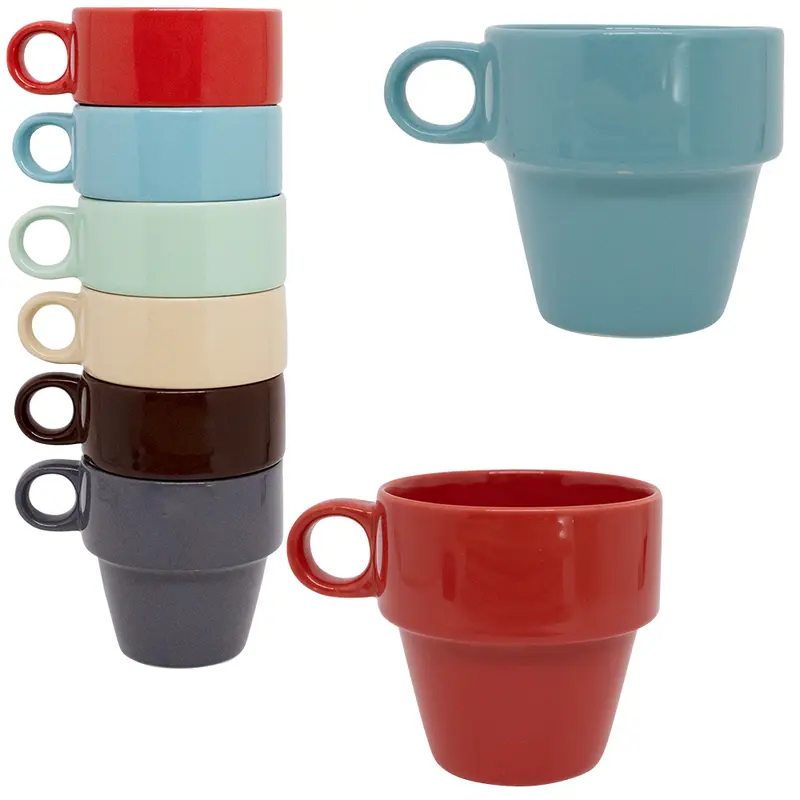 CANECA DE PORCELANA EMPILHAVEL 180ML