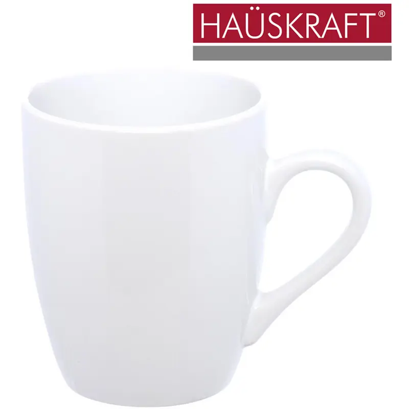 CANECA DE PORCELANA BRANCA HAUSKRAFT 320ML