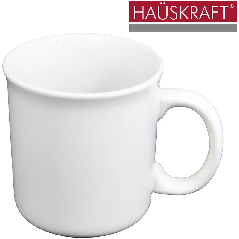 CANECA DE PORCELANA FINE LINE BRANCA HAUSKRAFT 335ML