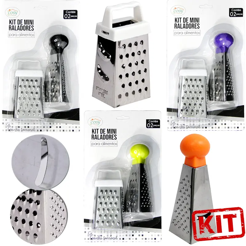 MINI RALADOR DE INOX KIT COM 2 PECAS